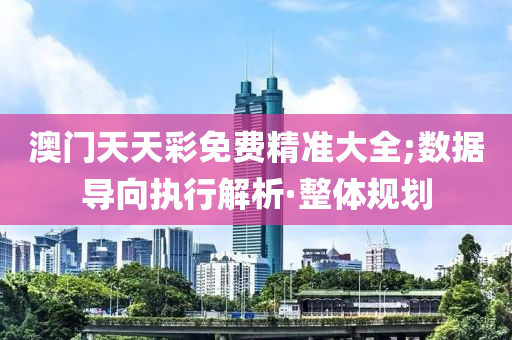 澳门天天彩免费精准大全;数据导向执行解析·整体规划