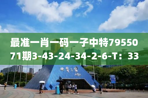 最准一肖一码一子中特7955071期3-43-24-34-2-6-T：33