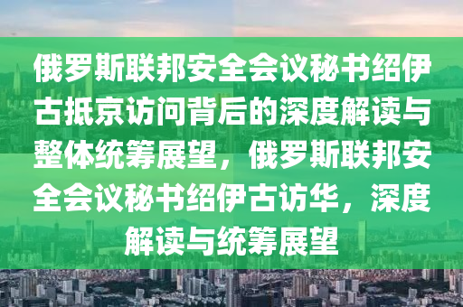 俄罗斯联邦安全会议秘书绍伊古抵京访问背后的深度解读与整体统筹展望，俄罗斯联邦安全会议秘书绍伊古访华，深度解读与统筹展望
