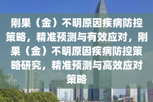 刚果（金）不明原因疾病防控策略，精准预测与有效应对，刚果（金）不明原因疾病防控策略研究，精准预测与高效应对策略