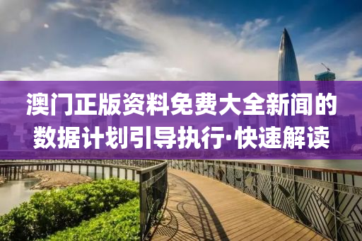澳门正版资料免费大全新闻的数据计划引导执行·快速解读