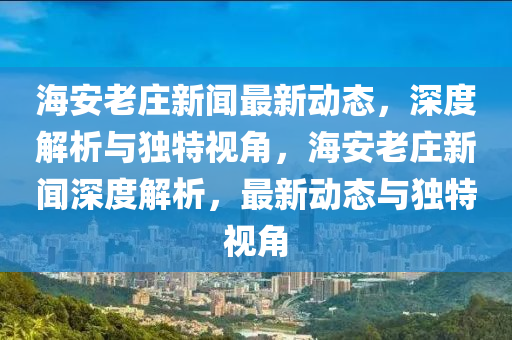 海安老庄新闻最新动态，深度解析与独特视角，海安老庄新闻深度解析，最新动态与独特视角