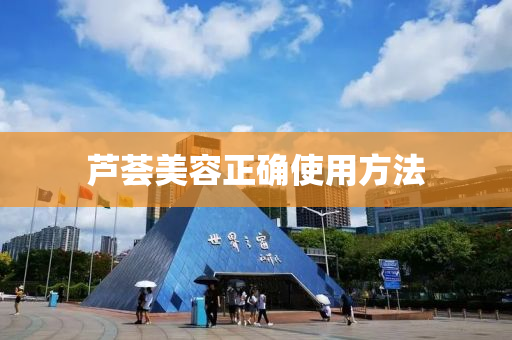 芦荟美容正确使用方法