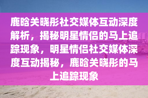 鹿晗关晓彤社交媒体互动深度解析，揭秘明星情侣的马上追踪现象，明星情侣社交媒体深度互动揭秘，鹿晗关晓彤的马上追踪现象