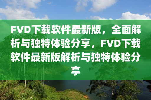 FVD下载软件最新版，全面解析与独特体验分享，FVD下载软件最新版解析与独特体验分享