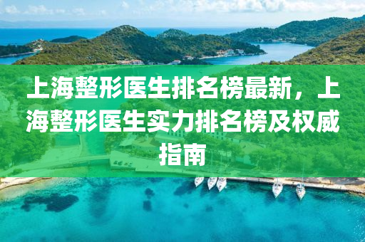 上海整形医生排名榜最新，上海整形医生实力排名榜及权威指南