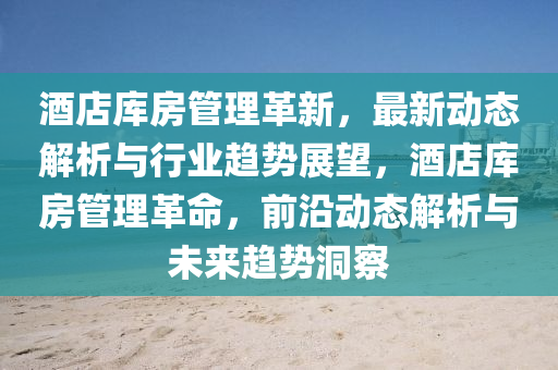 酒店库房管理革新，最新动态解析与行业趋势展望，酒店库房管理革命，前沿动态解析与未来趋势洞察