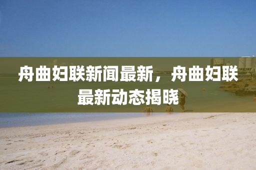舟曲妇联新闻最新，舟曲妇联最新动态揭晓