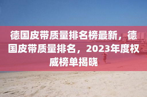 德国皮带质量排名榜最新，德国皮带质量排名，2023年度权威榜单揭晓