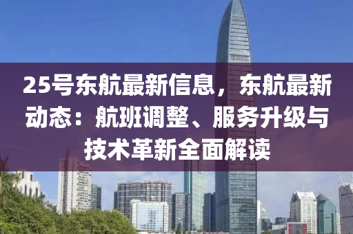 25号东航最新信息，东航最新动态：航班调整、服务升级与技术革新全面解读