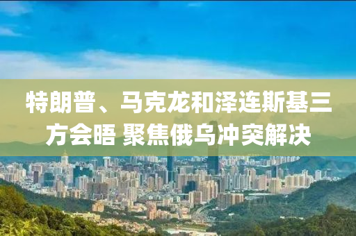 特朗普、马克龙和泽连斯基三方会晤 聚焦俄乌冲突解决