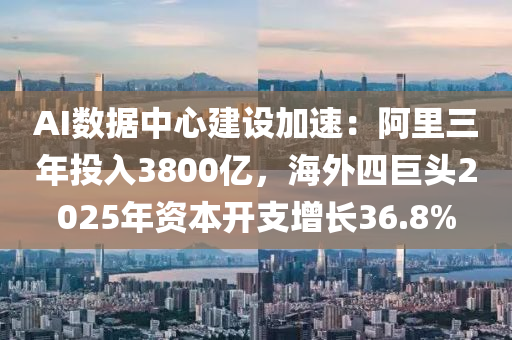AI数据中心建设加速：阿里三年投入3800亿，海外四巨头2025年资本开支增长36.8%
