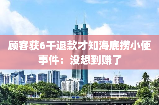 顾客获6千退款才知海底捞小便事件：没想到赚了