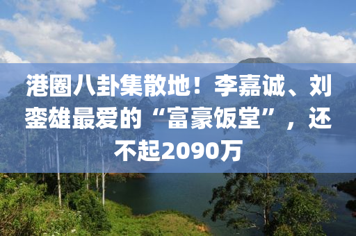 港圈八卦集散地！李嘉诚、刘銮雄最爱的“富豪饭堂”，还不起2090万