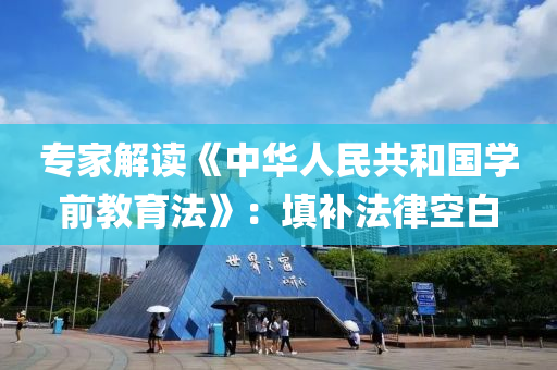 专家解读《中华人民共和国学前教育法》：填补法律空白