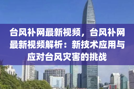 台风补网最新视频，台风补网最新视频解析：新技术应用与应对台风灾害的挑战