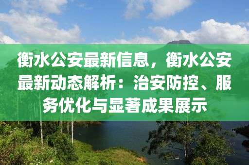 衡水公安最新信息，衡水公安最新动态解析：治安防控、服务优化与显著成果展示