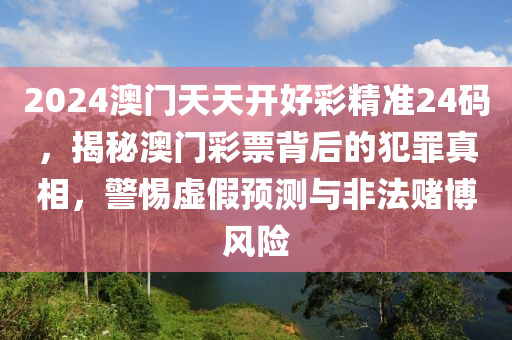 2024澳门天天开好彩精准24码，揭秘澳门彩票背后的犯罪真相，警惕虚假预测与非法赌博风险