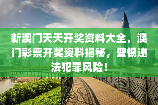 新澳门天天开奖资料大全，澳门彩票开奖资料揭秘，警惕违法犯罪风险！