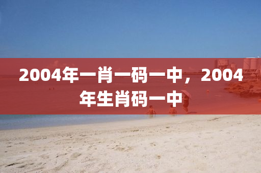 2004年一肖一码一中，2004年生肖码一中
